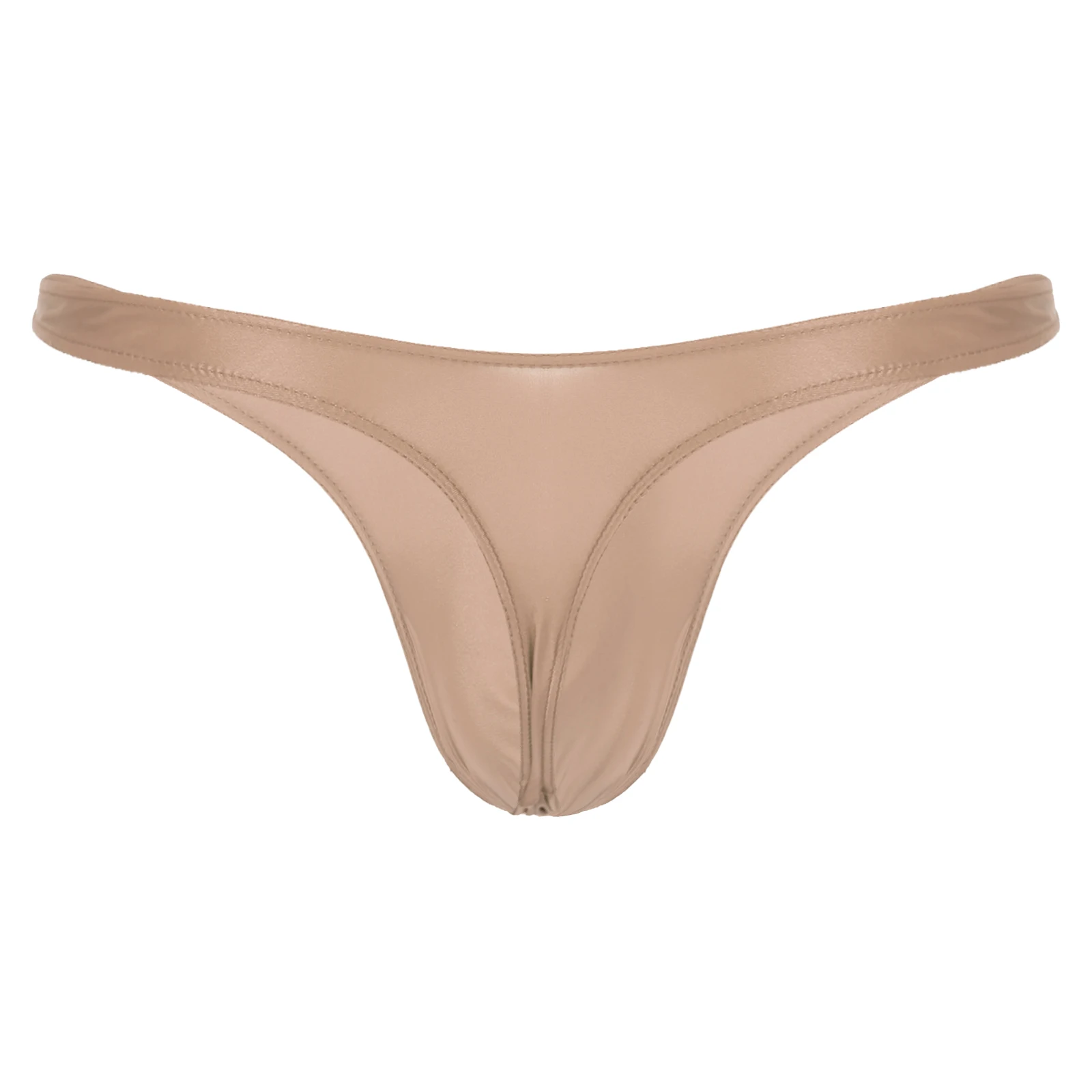 Swimwear Mens Swimsuit Glossy Bulge Pouch Thongs Mini Bikini Underwear Low Waist Briefs Underpants Swimwear Bath Briefs Panties