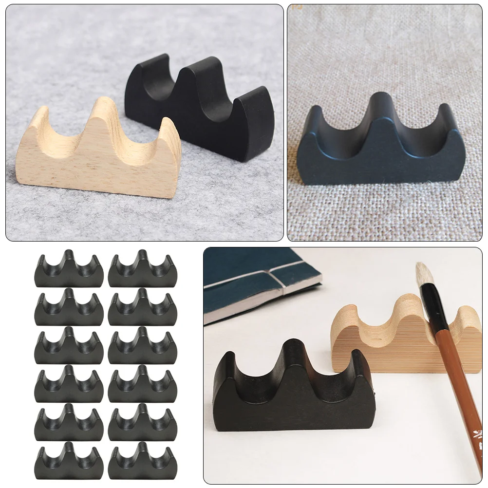 12 Pcs The Dish Brush Holder Paint Pencils Plastic Calligraphy Chinese Writing Stand