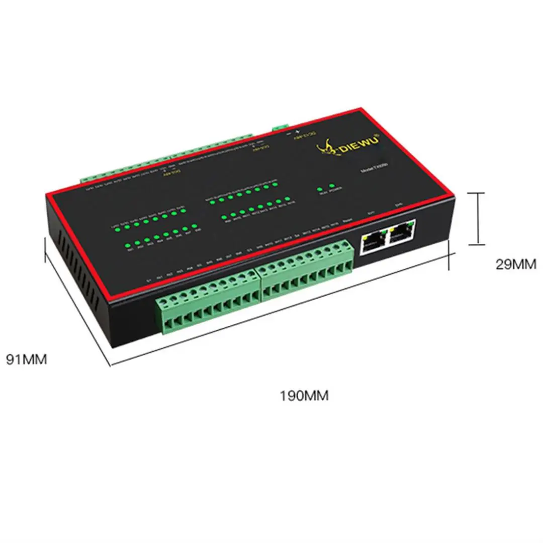 EtherCAT-Compatible Slave IO Module Device 16 Input 16 Output NPN Input Module 100Mbps Full Duplex with Dual Adaptive RJ45 Port