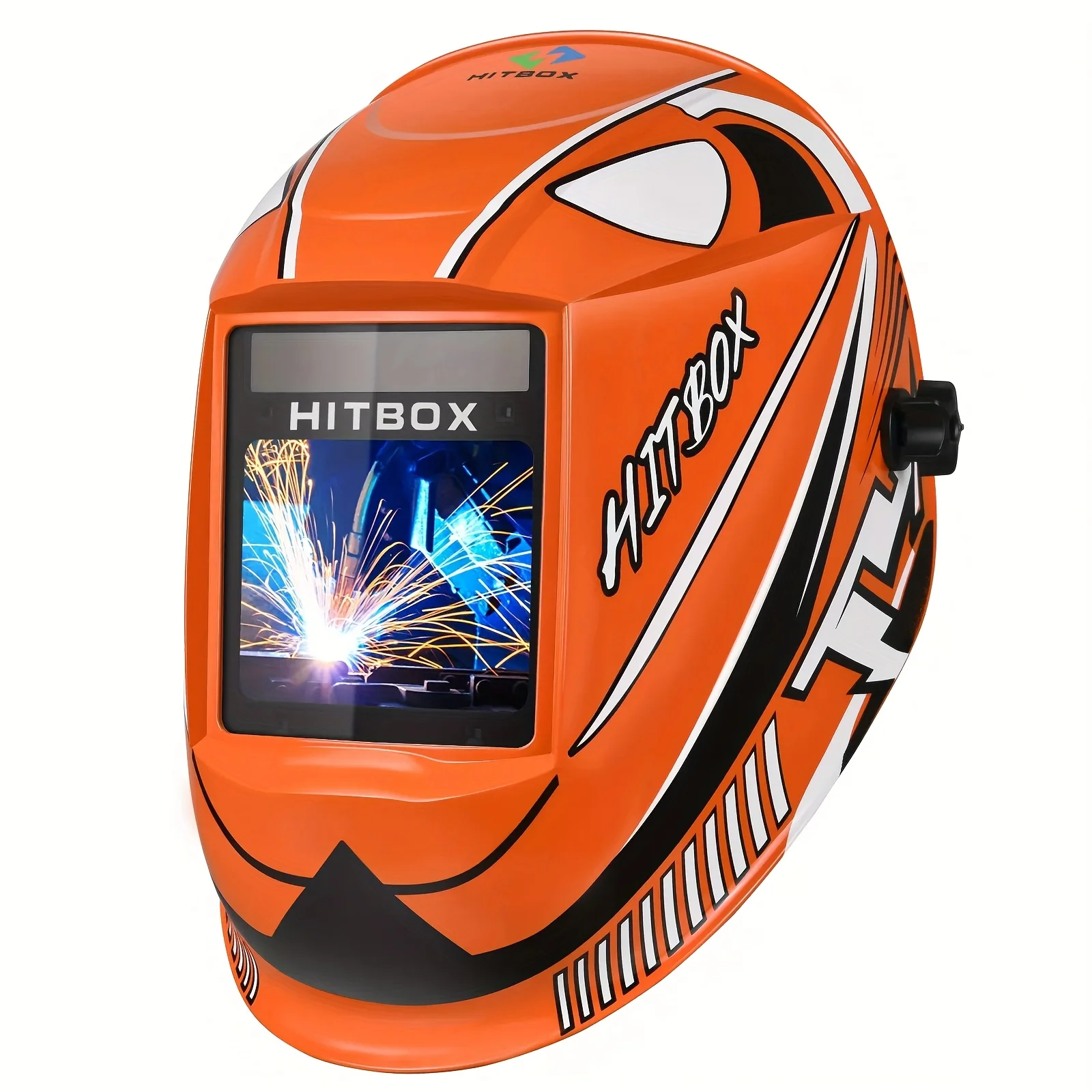 

HITBOX Large View Solar Auto Darkening Welding Helmet Tig Arc Mig Mask Grinding Welder