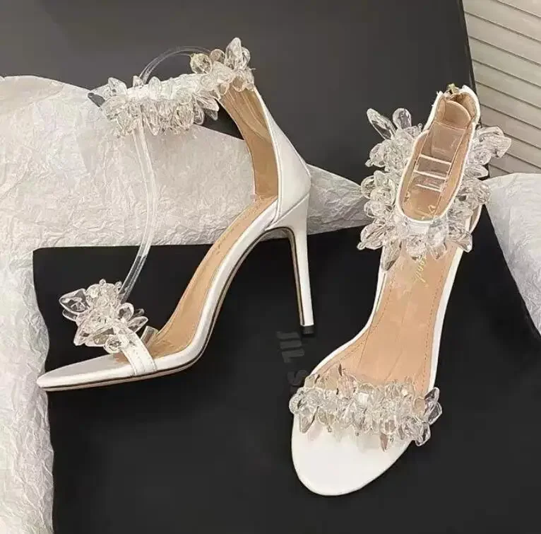 Ladies Sandals High Heel Pumps Shoes Summer New Fashion High Heel Sexy Fashion Women Shoes Wedding Pearl Sandals Women Shoes