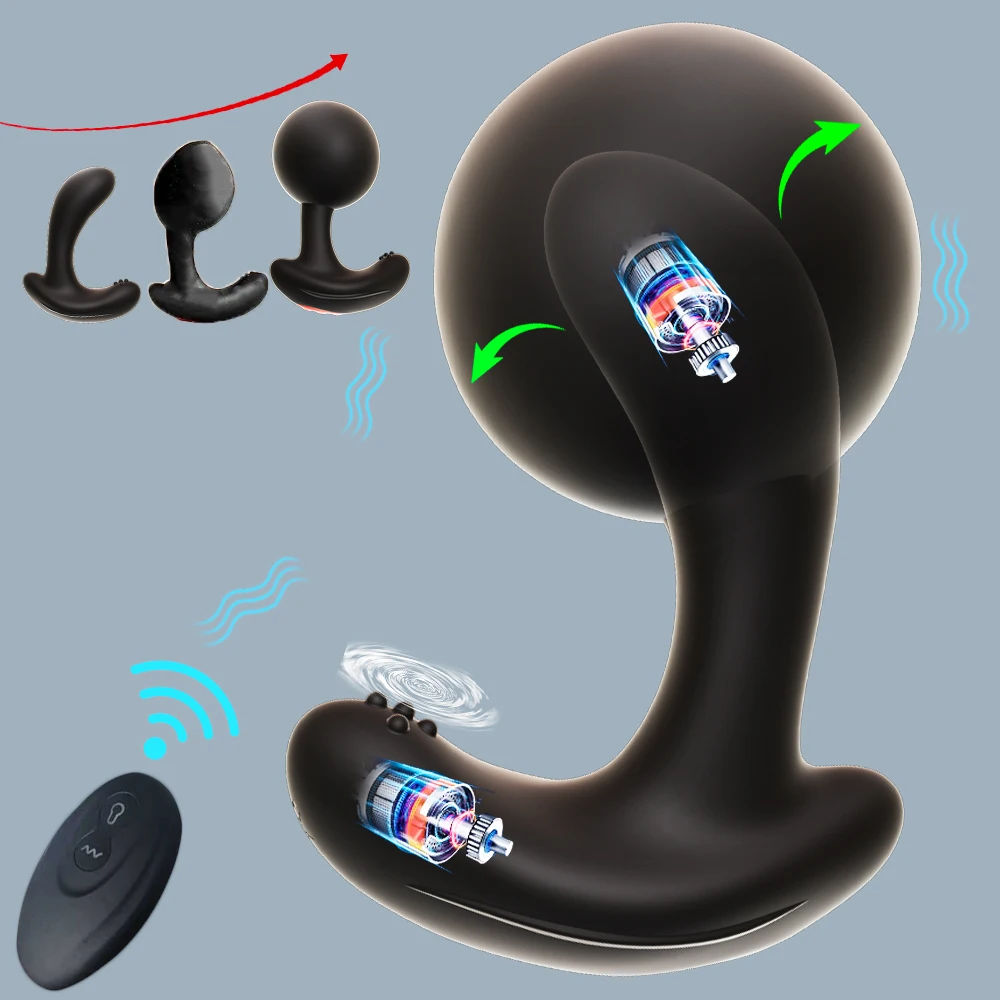 Anal Vibrator Inflatable Butt Plug Remote Prostate Massager Automatic Inflation Vibrating Male Female Prostate Stimulator