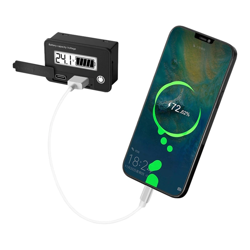 デジタルLCDバッテリー電圧計,容量インジケーター,リチウム酸バッテリー電圧テスター,ツールタイプ,出力,DC, 8-30v
