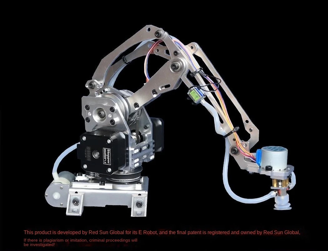 Stepping Metal Manipulator Robot Arm Bomba de ar de sucção grande para robô Arduino Modelo robótico industrial, Stepper de 4 eixos