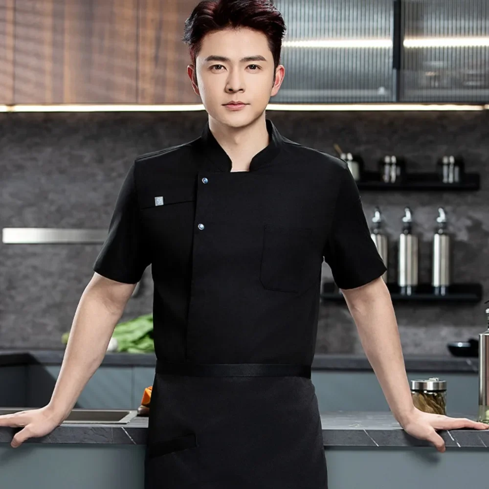 Elastisch Sneldrogend Chef-werkkleding Korte mouwen Hotel High-end Heren Westers Restaurant Bakken Dameskleding Lange mouwen