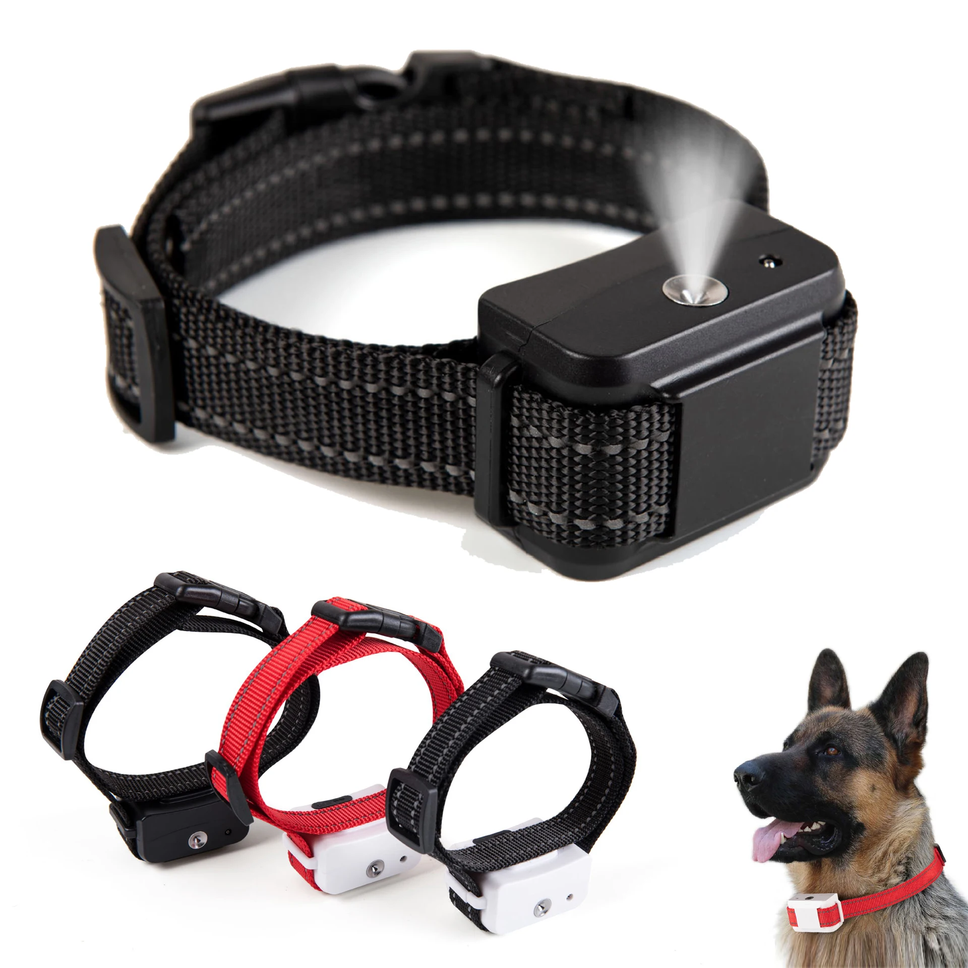 Pet Dog Training Collar Smart Auto Spray Anti Barking Device Nylon Reflective Adjustable Electric Anti-barking Collar for Dogs