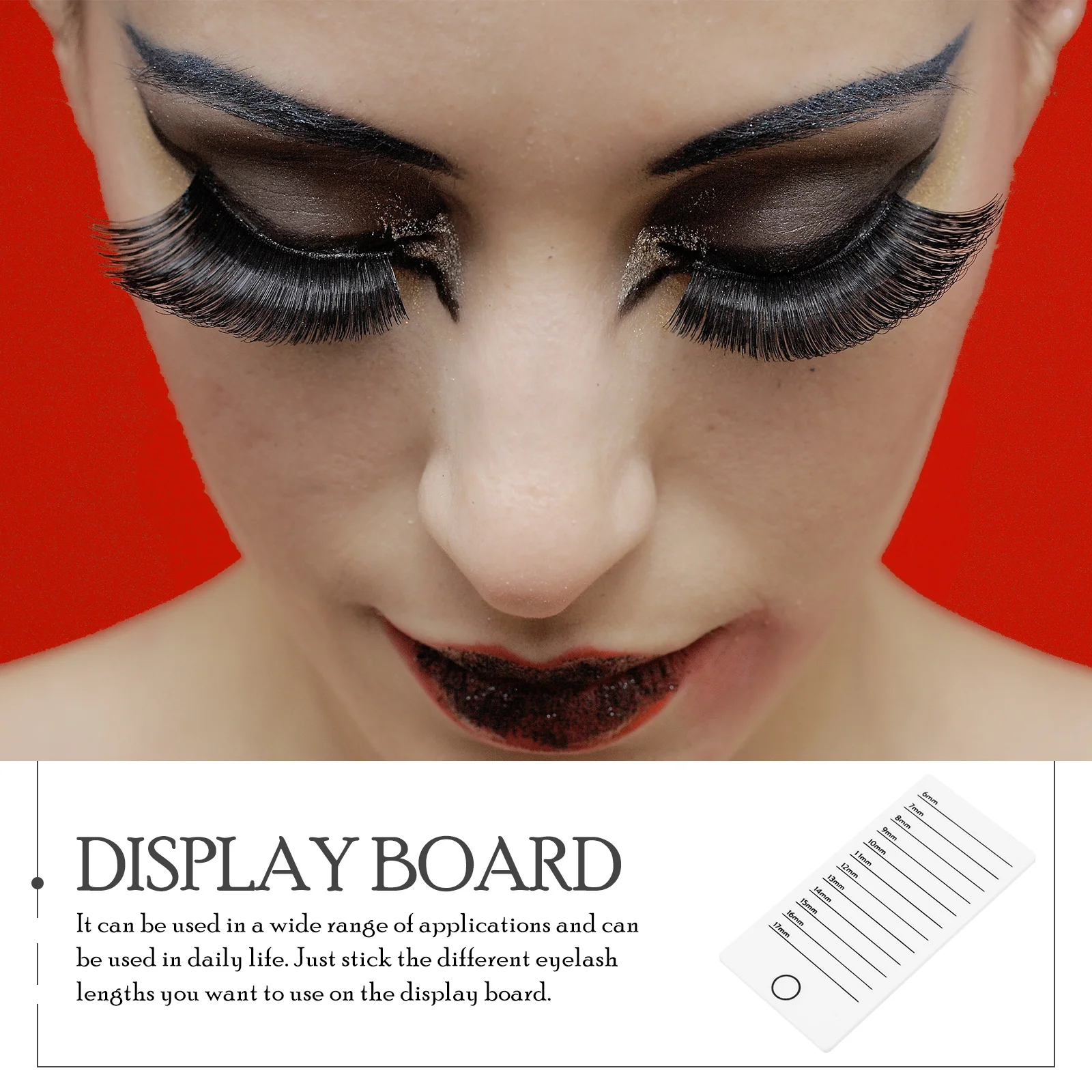 

Beauty Salon Supply Acrylic Lash Display Plate Length Marks for Organizing False Eyelashes Makeup Artists Families