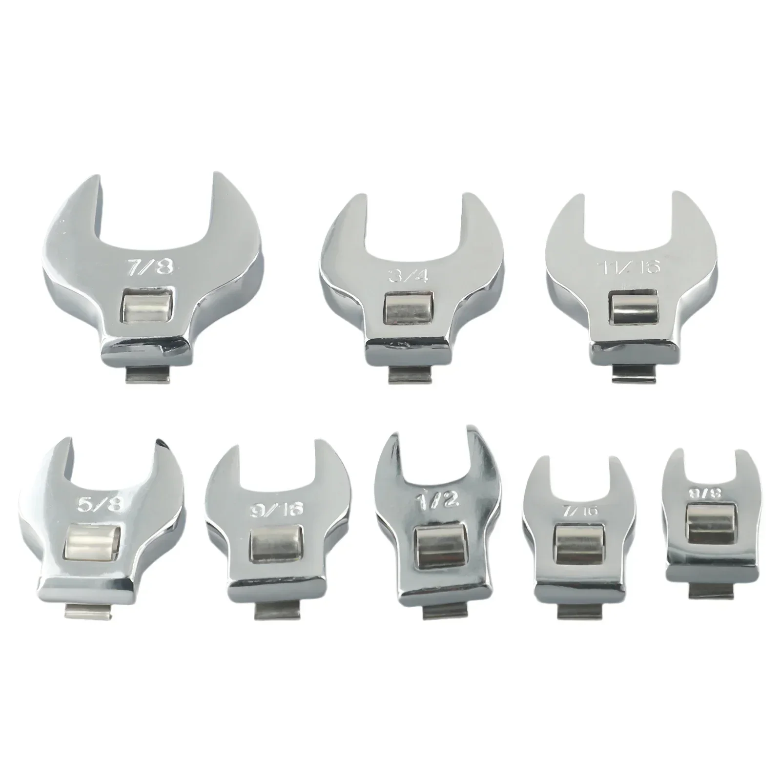 Spanner Brake 3/8 Inch Wrench Drive End Crowfoot Chrome Foot 22mm Set Crow 8pcs Open To Wrenches Imperial 10 Plated