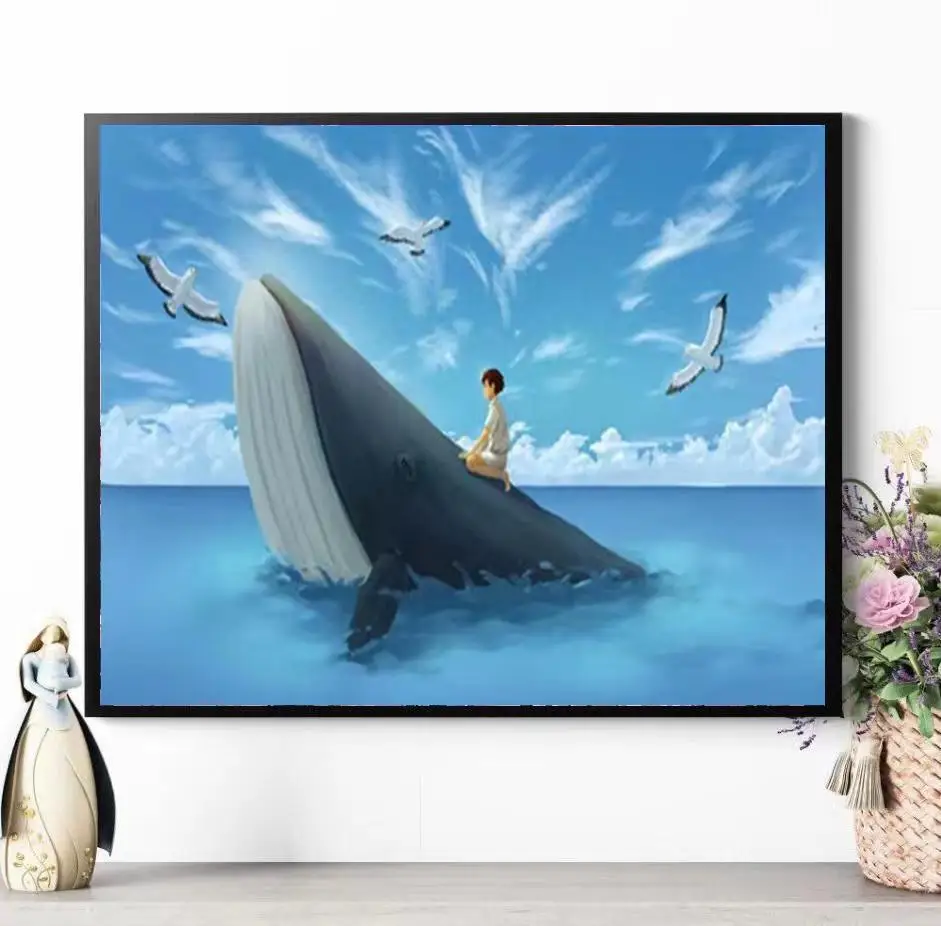 

4933091 Digital oil painting living room decorative painting sofa background wall hanging painting