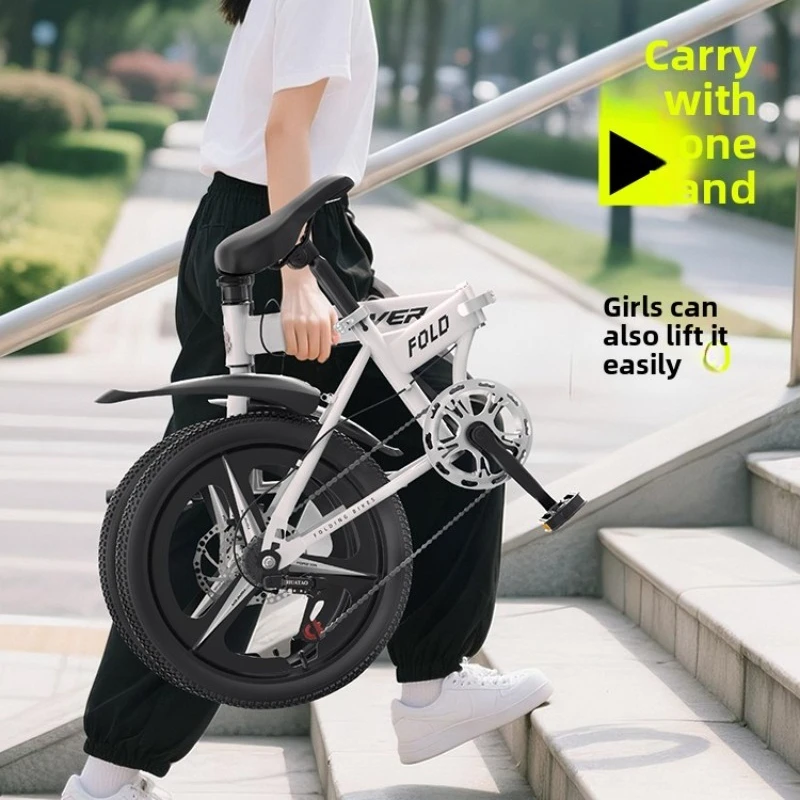 Opvouwbare opvouwbare woonfiets Lichtgewicht draagbaar 20 inch aluminium frame 7-speed snel opvouwbare draaggreep Urban Travel Road