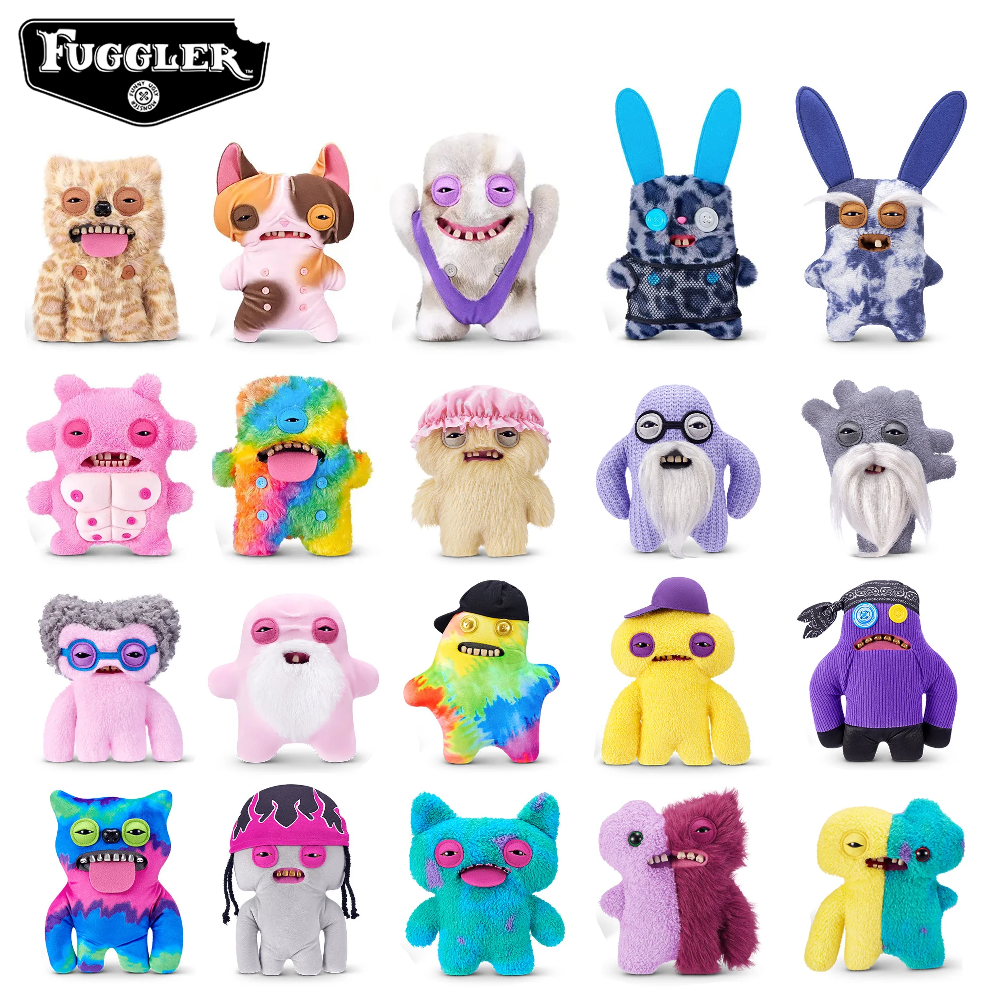 Fuggler Funny Ugly Monster Plush Doll Wrinkle McStinkles Sir Belch Squidge Patch Pup Fluffy Stuffed Toy Collectible Decor Gift