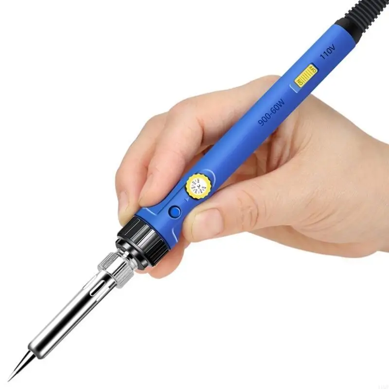 납땜 인두 키트 60W 110V 조정 가능한 온도 용접 도구 온도 조정 납땜 인두 전자 용접