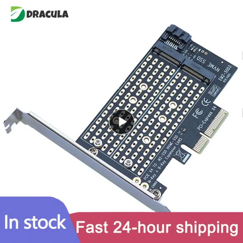 Adapter Board Single/Dual M.2 NVME NGFF To Pcie 4x M2 SSD adapter B/M Key Support PCI Express 3.0 2230-2280 Hard Drives