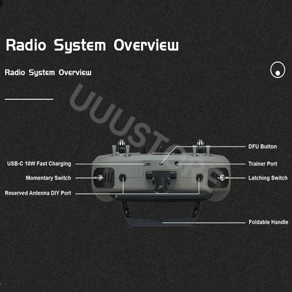 Jumper T15 2.4Ghz/915Mhz Radio Controller ELRS 1000mW With 3.5 inch Touch-Screen Hall Sensor Suitable For Long Rang RC Drones