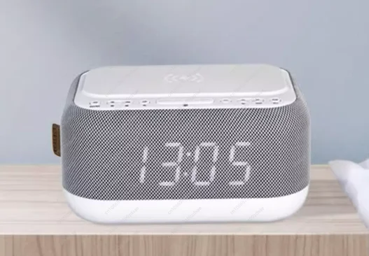 

Bluetooth-динамик с беспроводной зарядкой мобильного телефона, высококачественные прикроватные часы для спальни, ночник, будильник, креативный подарок
