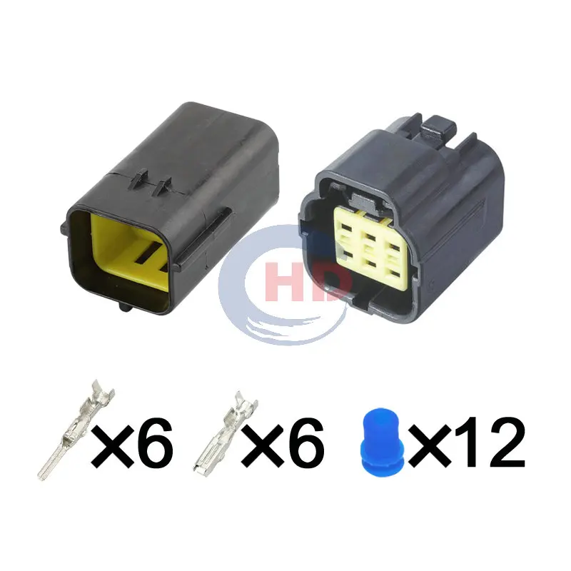 1-20 sets 6 Pin Waterproof Starter Sensor Connector Socket 174264-2 174262-2
