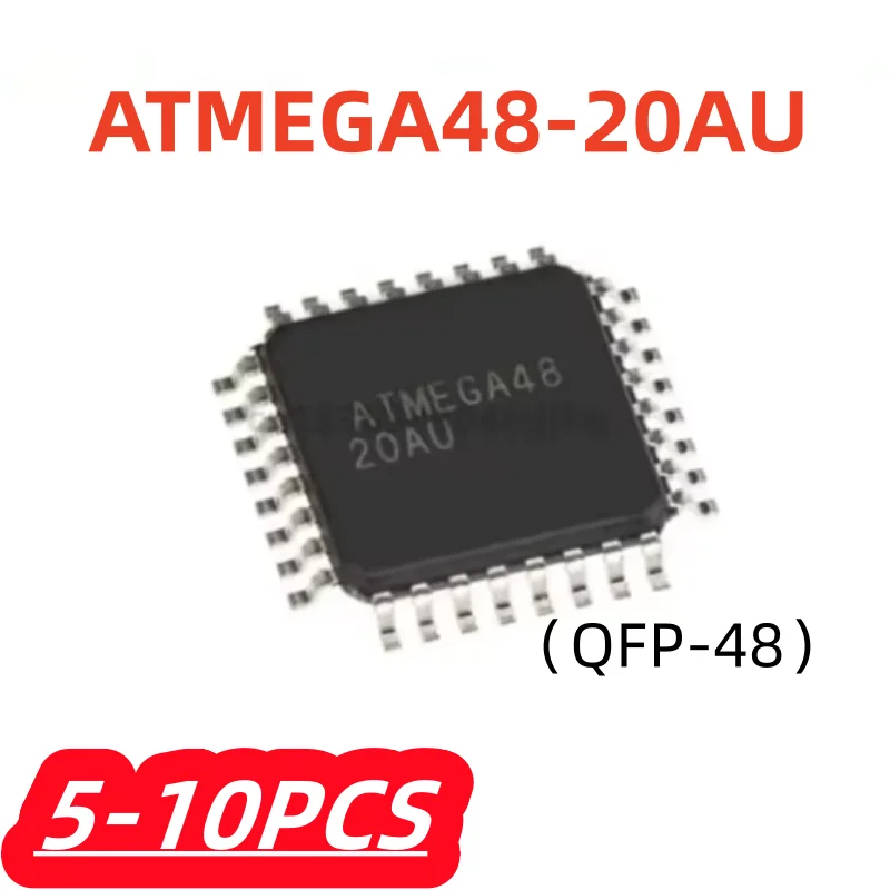 5-10Pcs/lot ATMEGA48-20AU ATMEGA48 20AU QFP48 100% New Chipset