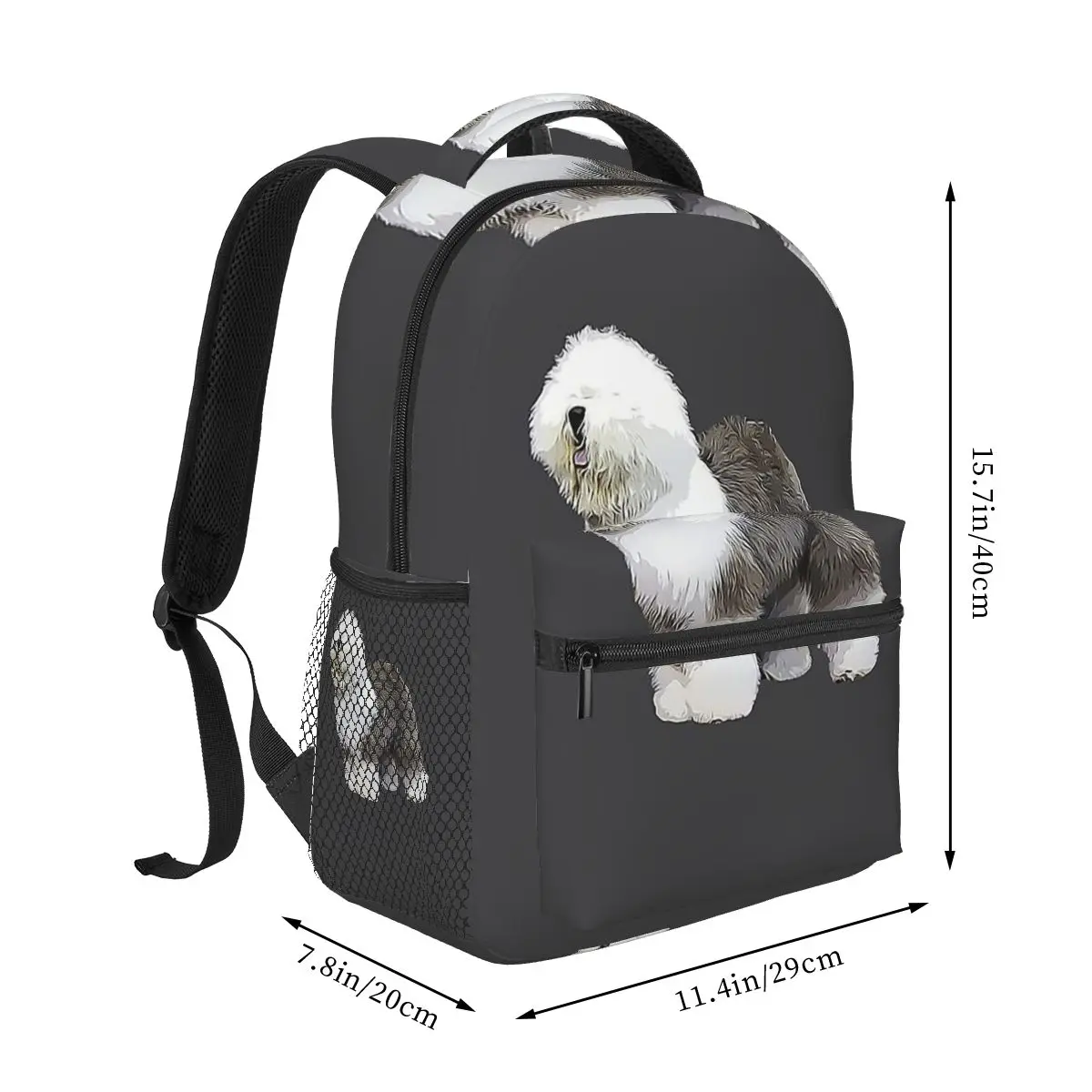 Old English Sheepdog Beauty Backpacks Boys Girls Bookbag Students School Bags Laptop Rucksack Shoulder Bag Large Capacity