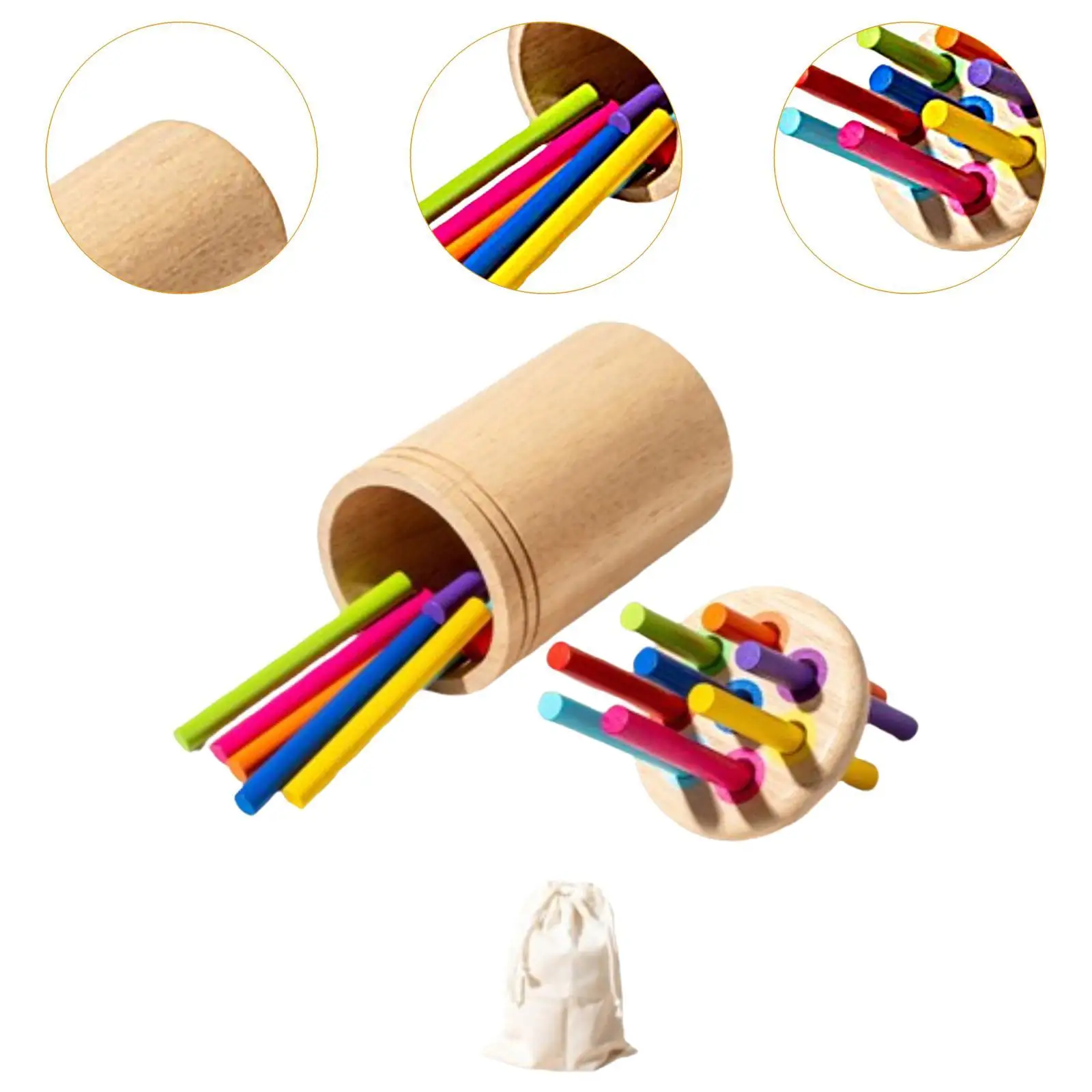 Bâton d'équilibrage en bois pour enfants, jouet assressenti, document de jouets, jouets de motricité fine pour enfants, garçons et filles, 2 à 3 ans