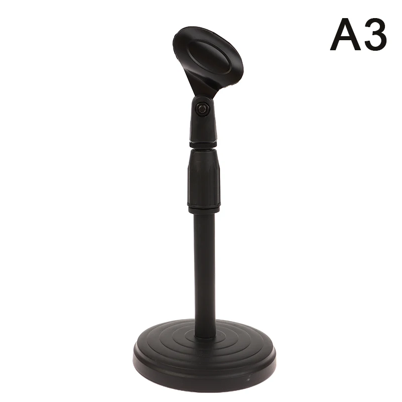 Adjustable Desktop Microphone Stand - Mini Portable Tripod with Mic Clip Holder | Lightweight for Live Streaming & Podcasts