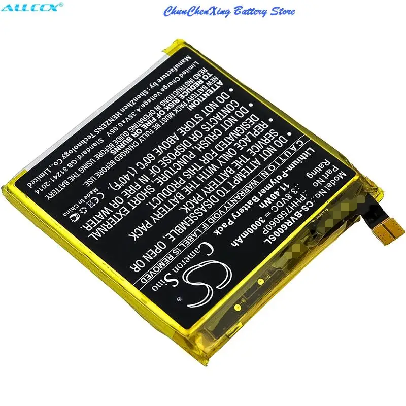 Bateria Cameron Sino 3000mAh PHH 756060 P para BLACKVIEW BV6000, BV6000S