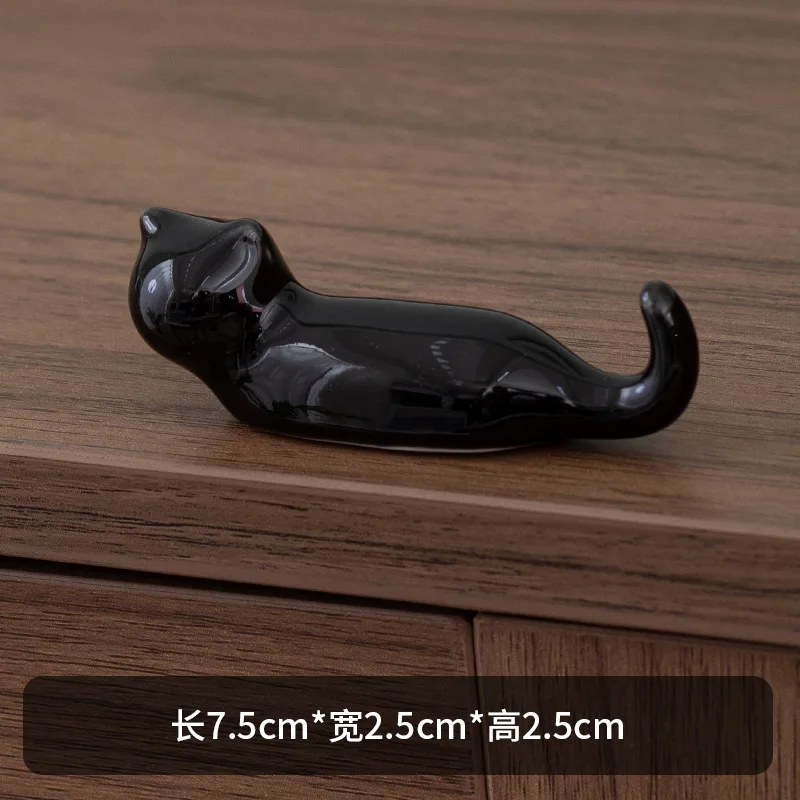 Japanese Style Underglaze Ceramic Cute Cat Chopstick Holder Chopstick Pillow Chopstick Rest Tableware Spoon Bracket