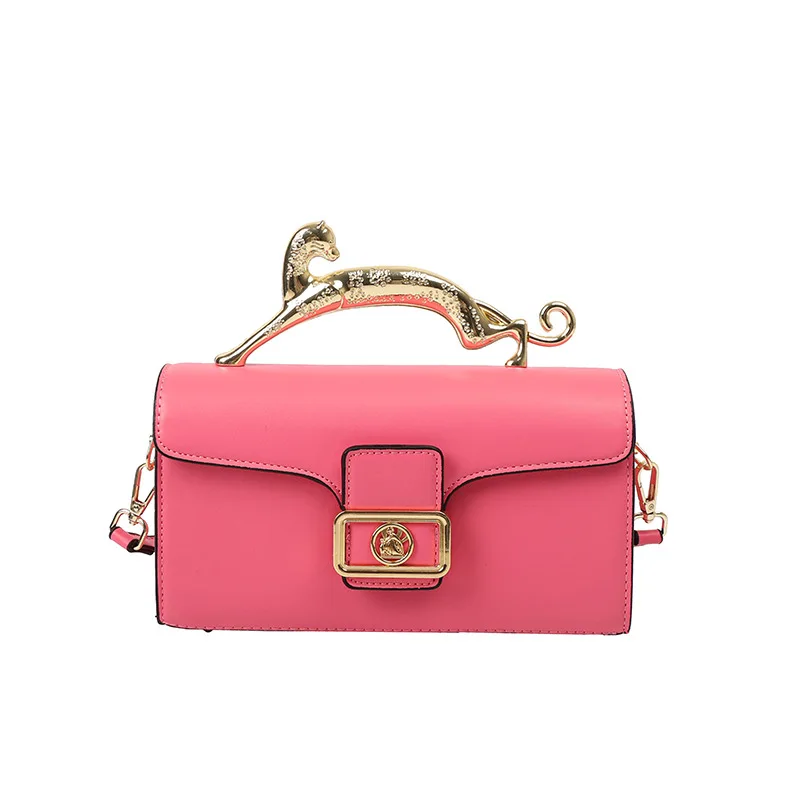 SH113 Women Luxury Brand Design Leather Bag New Ladies Metal Buckle Simple Fashion Shoulder Bag Party Oblique Bag