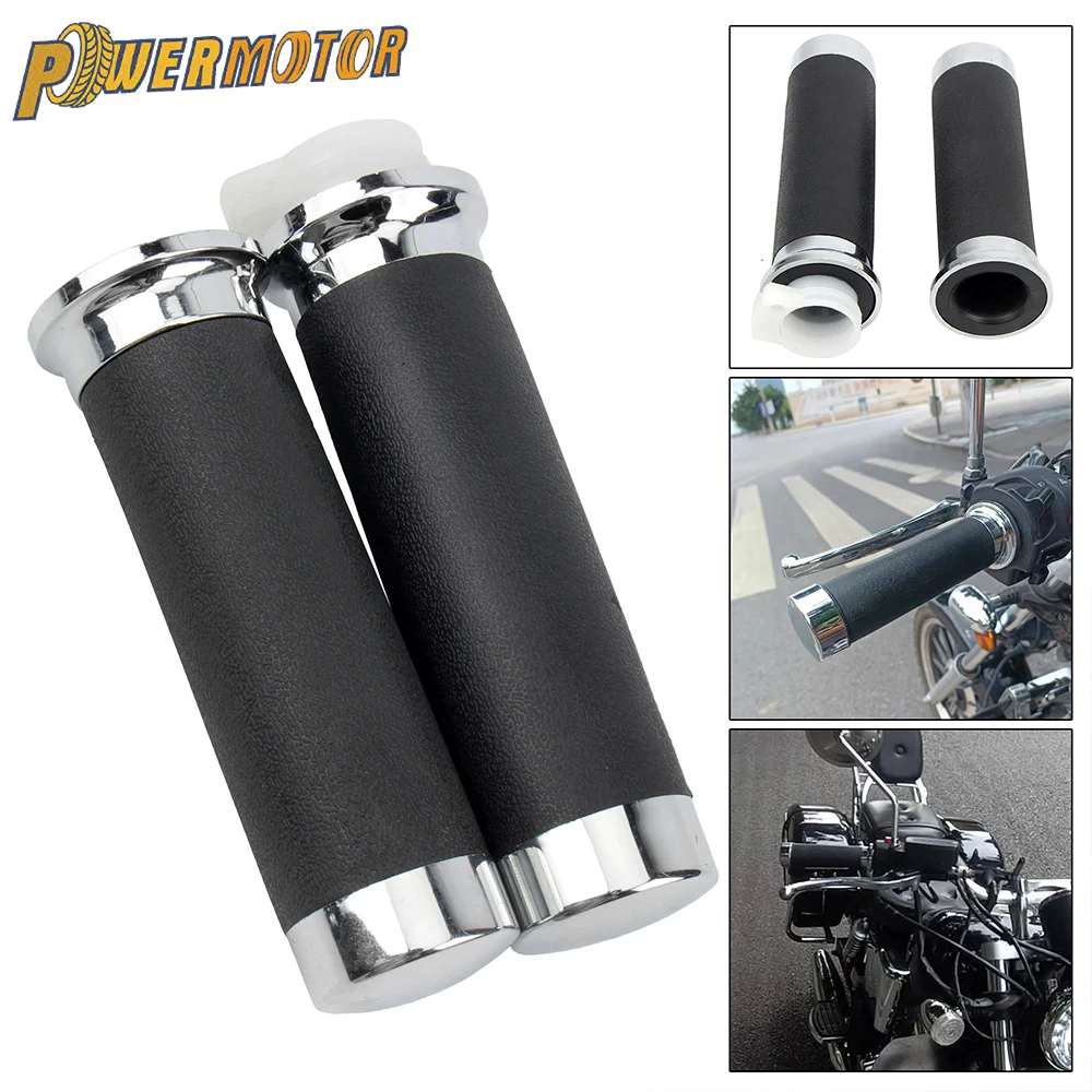 Motorcycle Universal 25mm Hand Handlebar Bar Grips For Yamaha V-Star Drag Star XVS400 XVS650 XVS400C XVS1100 XV1600 Parts