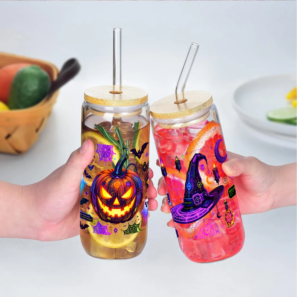 5 Sheets Halloween Skull Neon  - Rdta Tank Glass review and price