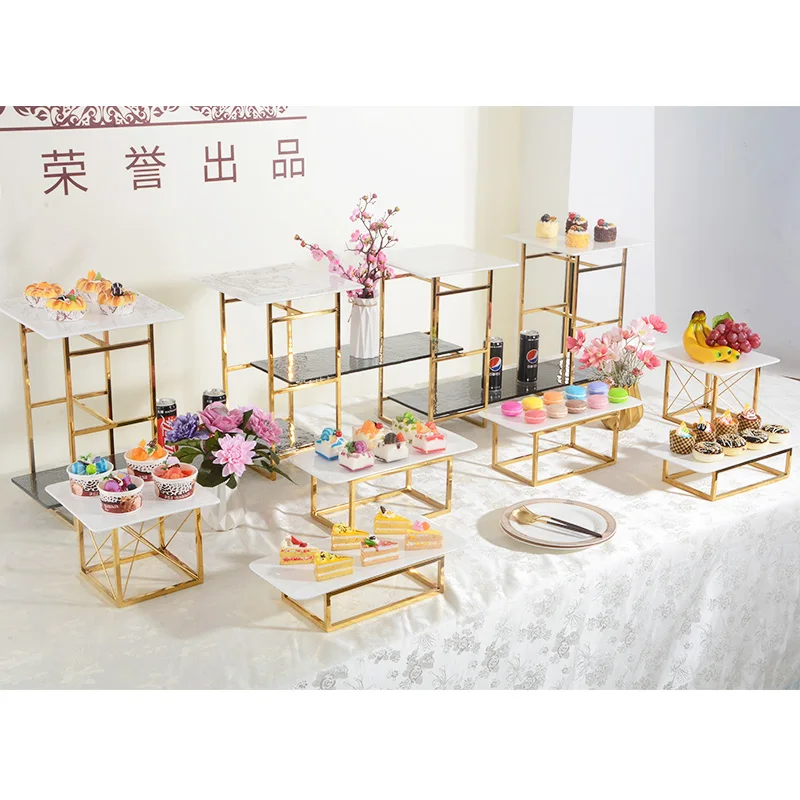 4-6PCS Arrival Dessert Table Decoration Metal Stand For Bread Food Drinks Buffet Banquet Wedding Birthday Party Cupcake Holder