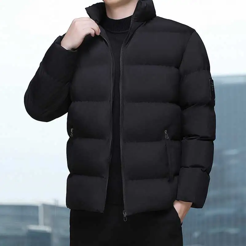 Parka quente e grossa masculina clássica, jaqueta de pão solta à prova de vento, casaco casual ao ar livre, novo, outono, inverno