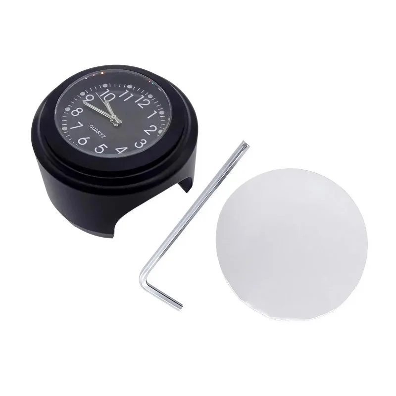AliExpress NONE Aluminum Luminous Quartz Watch 22-25mm Motorcycle Scooter Bicycle Handlebar Mount Clock Time Display Clock Moto Accessories