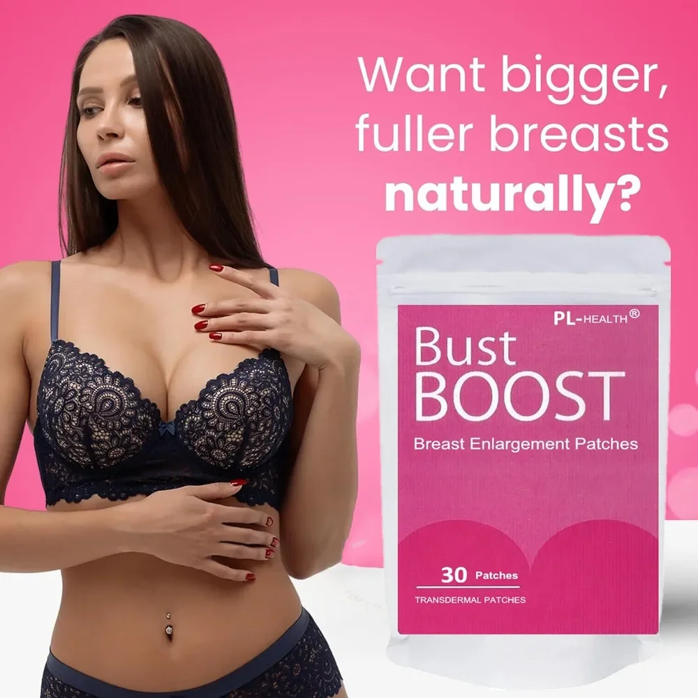 

30 Patches BUST BOOST BREAST ENLARGEMENT Transdermal Patches for Fuller & Perkier Looking Breasts