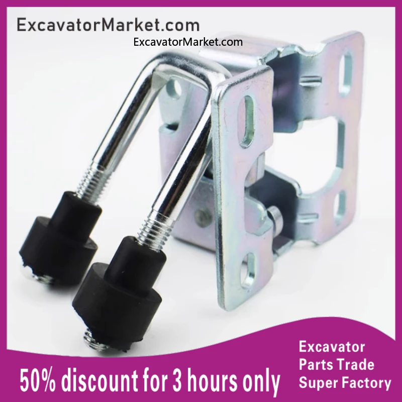 e For Xcmg Lovol 60 65 80 150-7 Yuchai Excavator Reverse Buckle Lock Driver'S Cab Positioning Lock Door Lock Excavator Spar