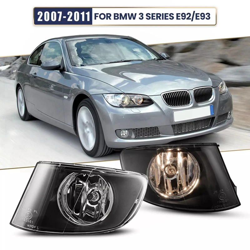 

1 Pair Car Front Left Right Side Fog Lights Driving Lamps W/Bulb For BMW E92 E93 2006-2013 63176937465 63176937466