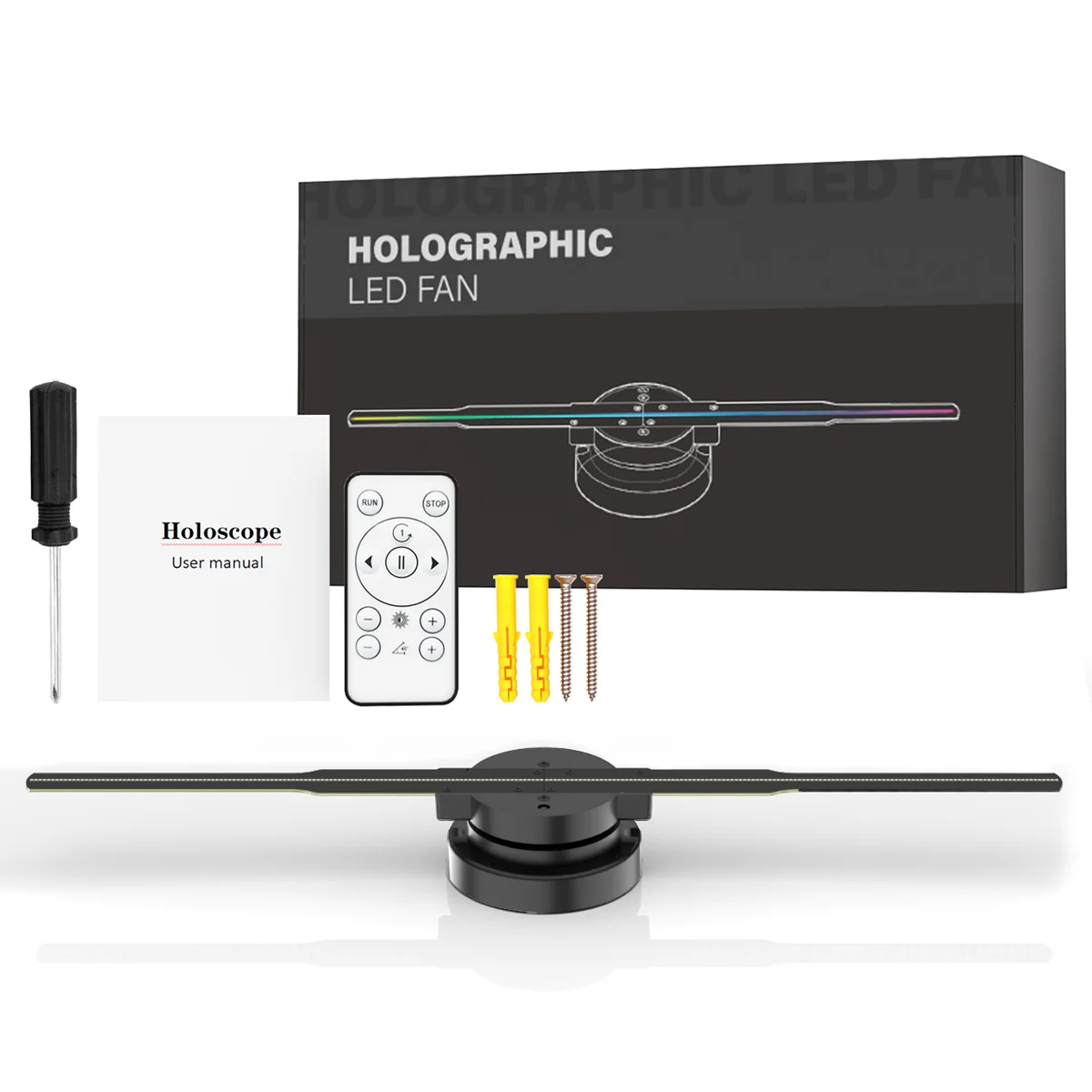 holograma projetor fan display wifi negocios publicidade logo light lampada holografica projetores holiday gifts 42cm 3d 01