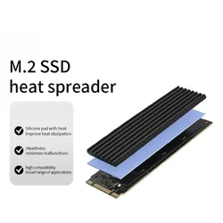 Aluminum M.2 SSD Heatsink for 2280 NVMe – with Thermal Pad, Fits PS5 & PC