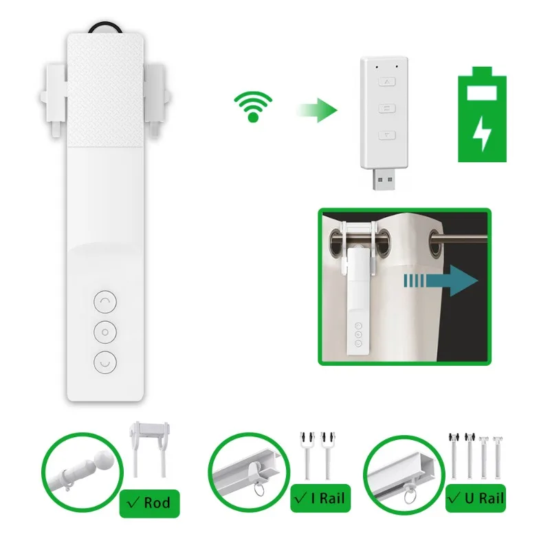 

Lithium battery electric curtain significant other robot motor smart home free track