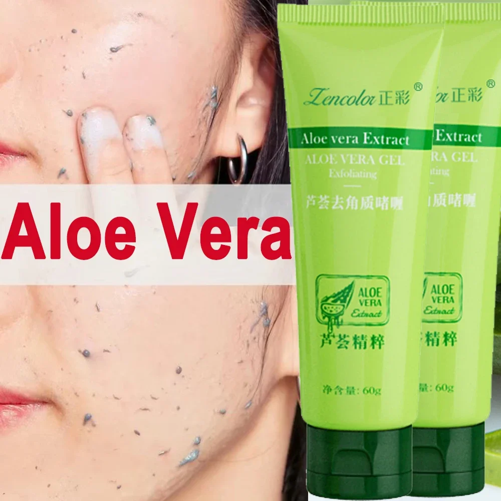 Gel exfoliante de Aloe Vera, nutre la piel, Peeling, blanqueamiento, hidratante, protector solar, reparación, Emulsione, productos de belleza para el cuidado de la piel