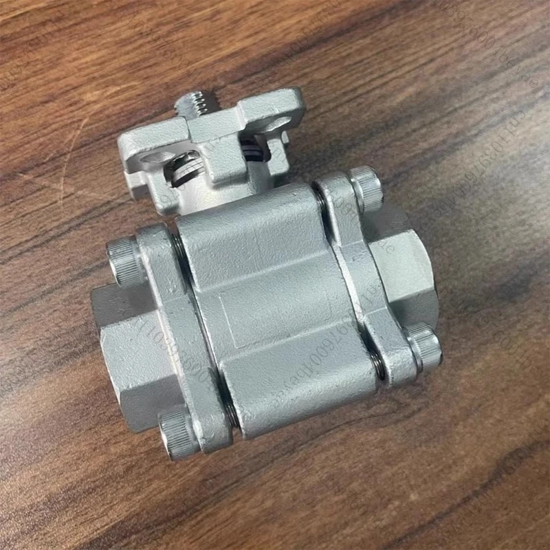 صمام كروي ملولب ثلاثي القطع من الفولاذ المقاوم للصدأ عالي الضغط للبخار ذو درجة الحرارة العالية