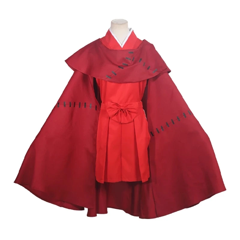 

Yashahime: Princess Half-Demon Bounty Hunter Cosplay Costumes Women Halloween Costume Bow Skirtred Suit Blouse Pants Cloak