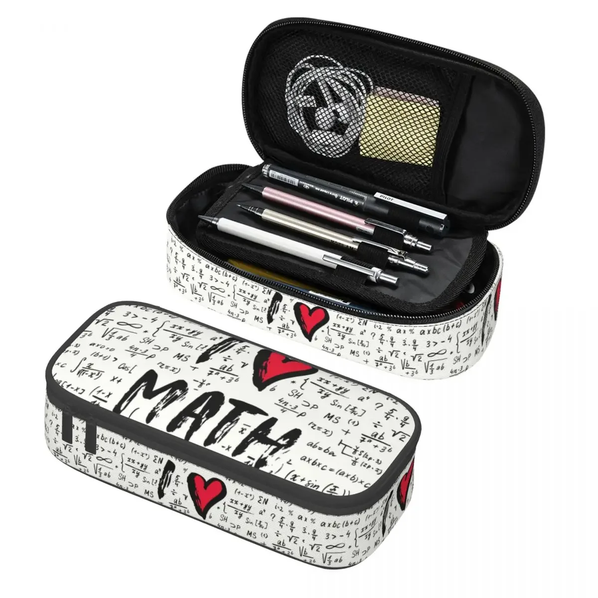 

Custom Math Lovers Cute Pencil Case Girls Boys Large Capacity Geek Mathematics Teacher Pencil Box Students Stationery