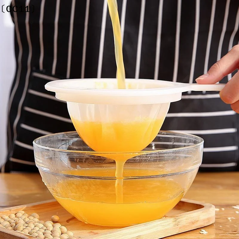 1Pcs Fine Mesh Food Strainer With Handle And Effective Residue Filtration For Homemade Soy Milk Juice Oat Milk 〔CC11〕