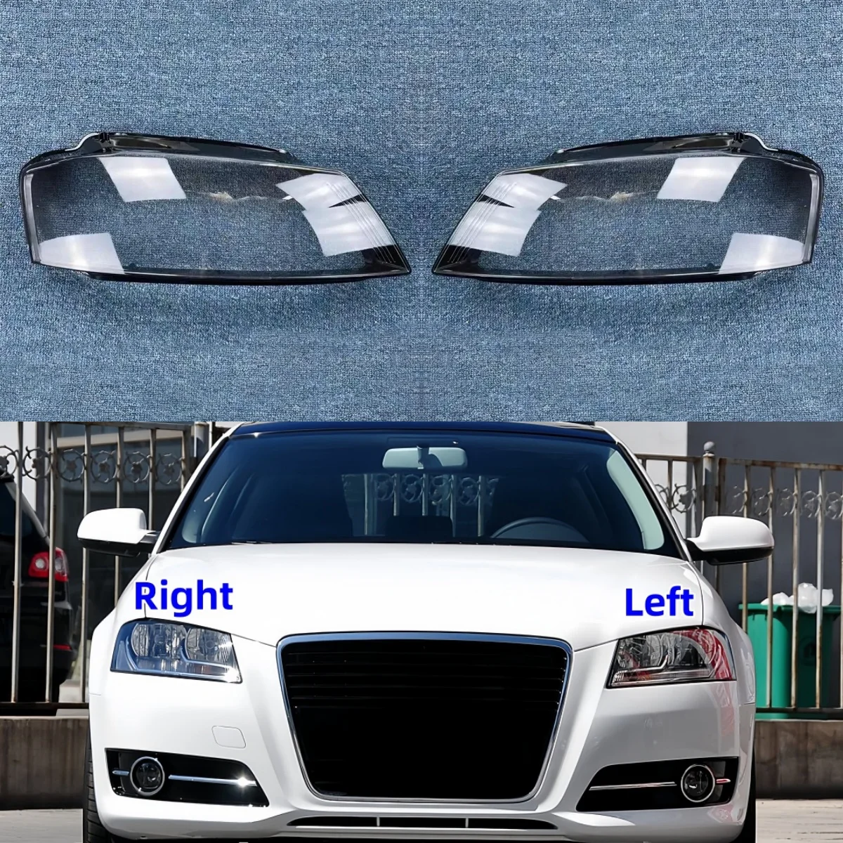 

Для Audi A3 8P S3 RS3 2008 2009 2010 2011 Автомобильная искусственная стеклянная Автомобильная оболочка прозрачная фара