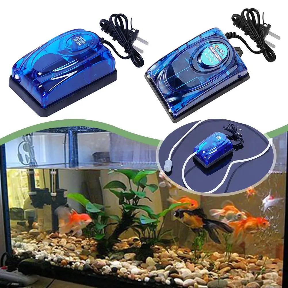 Adjustable Aquarium Air Pump 110V~220V Air Pump AQ-708A For Bedroom Fish Tank Silent Oxygen Pump Air Compressor T8K9