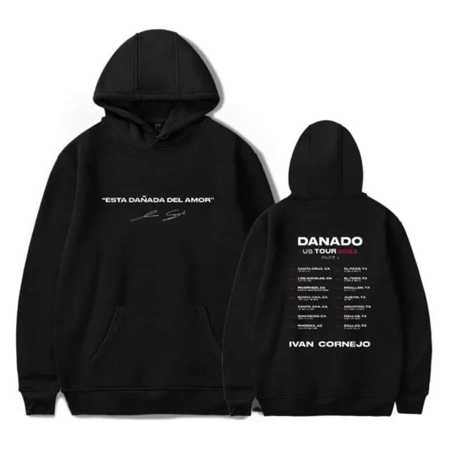 Ivan Cornejo Danado US Tour 2023 Oversized Women/Men Hoodie Sweatshirt Y2k Streetwear Hip Hop Pullover Hooded Jacket Outerwear