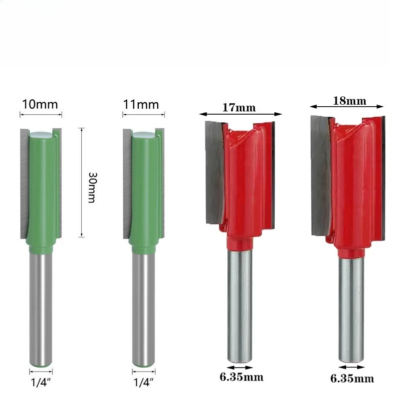 6.35/12.7 handle straight knife, green straight knife, red slotting knife, invisible 2-in-1 milling cutter and cutting tool