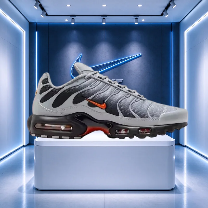 Nike Air Max Plus TN Men's Wolf Grey Picante Red Daily Air Cushion Street Style Jogging Commute Running Shoes DM0032-011