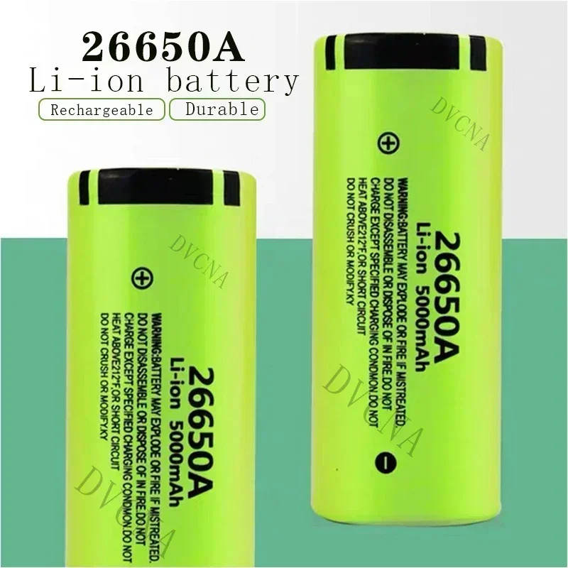 NEW 100% Original 26650 20A Power Rechargeable Lithium Battery 26650A , 3.7V 5000mah Suitable for Flashlight