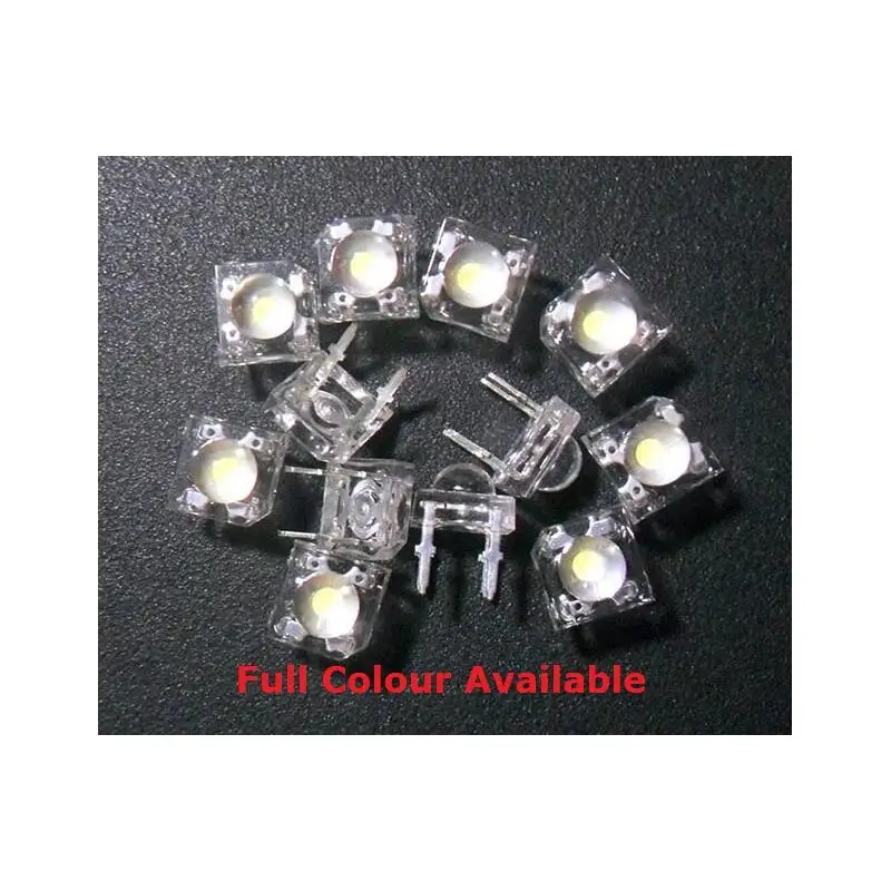 10 szt. 5mm LED pirania czerwona dioda Super Flux przezroczysta 5 Mm Ultra jasny przezroczyste soczewki LED emitowanie światła lampa diodowa przez otwór 4 Pin — zdjęcie 2